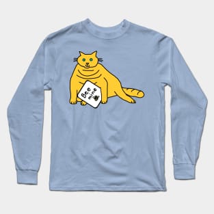 Yellow Cat says Bee Mine on Valentines Day Long Sleeve T-Shirt